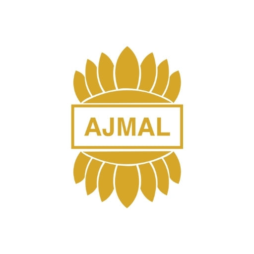 A luxurious display of Ajmal perfumes, featuring a variety of bottles with unique, sophisticated designs.