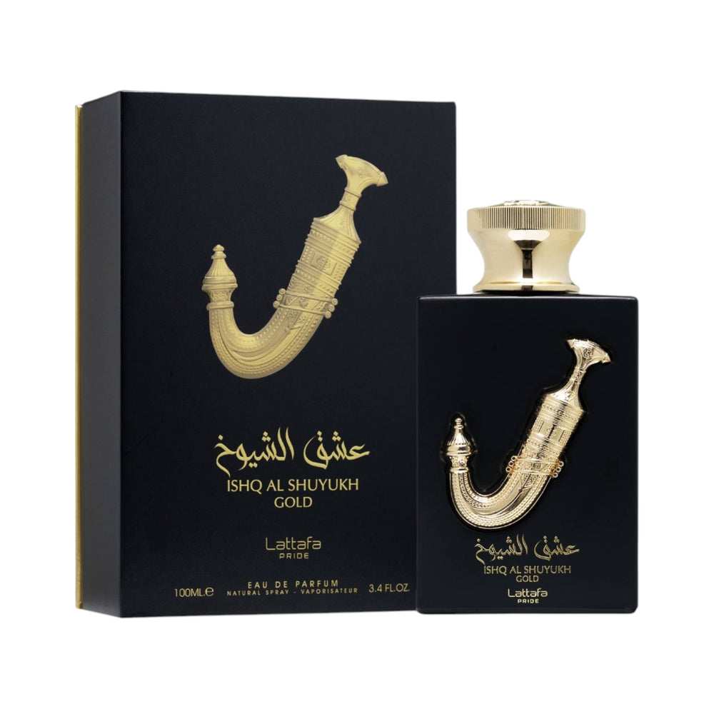 Ishq Al Shuyukh Gold 100ml EDP by Lattafa Pride – Sweet Leathery Perfume