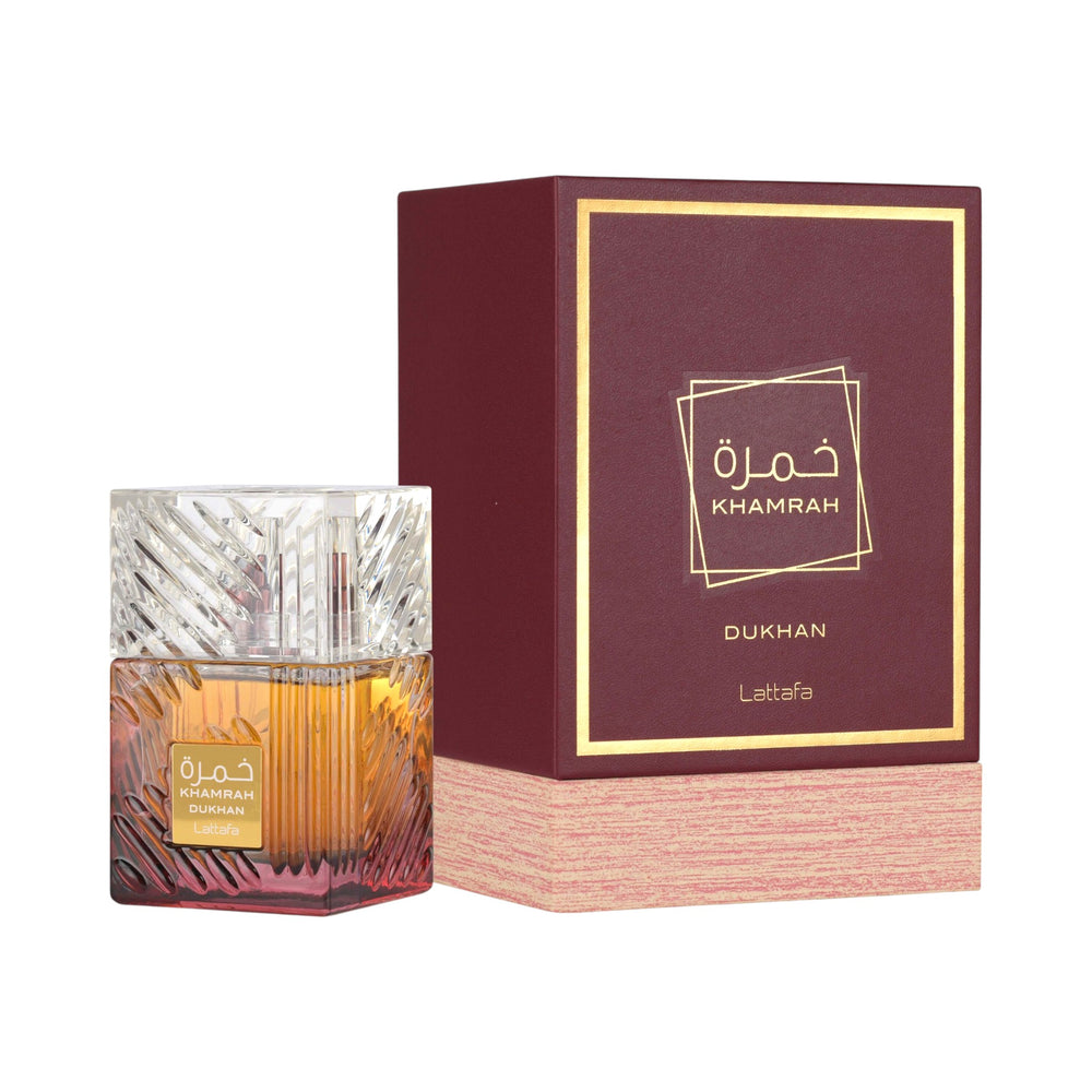 Khamrah Dukhan 100ml EDP by Lattafa – Spicy Smoky Perfume Bottle