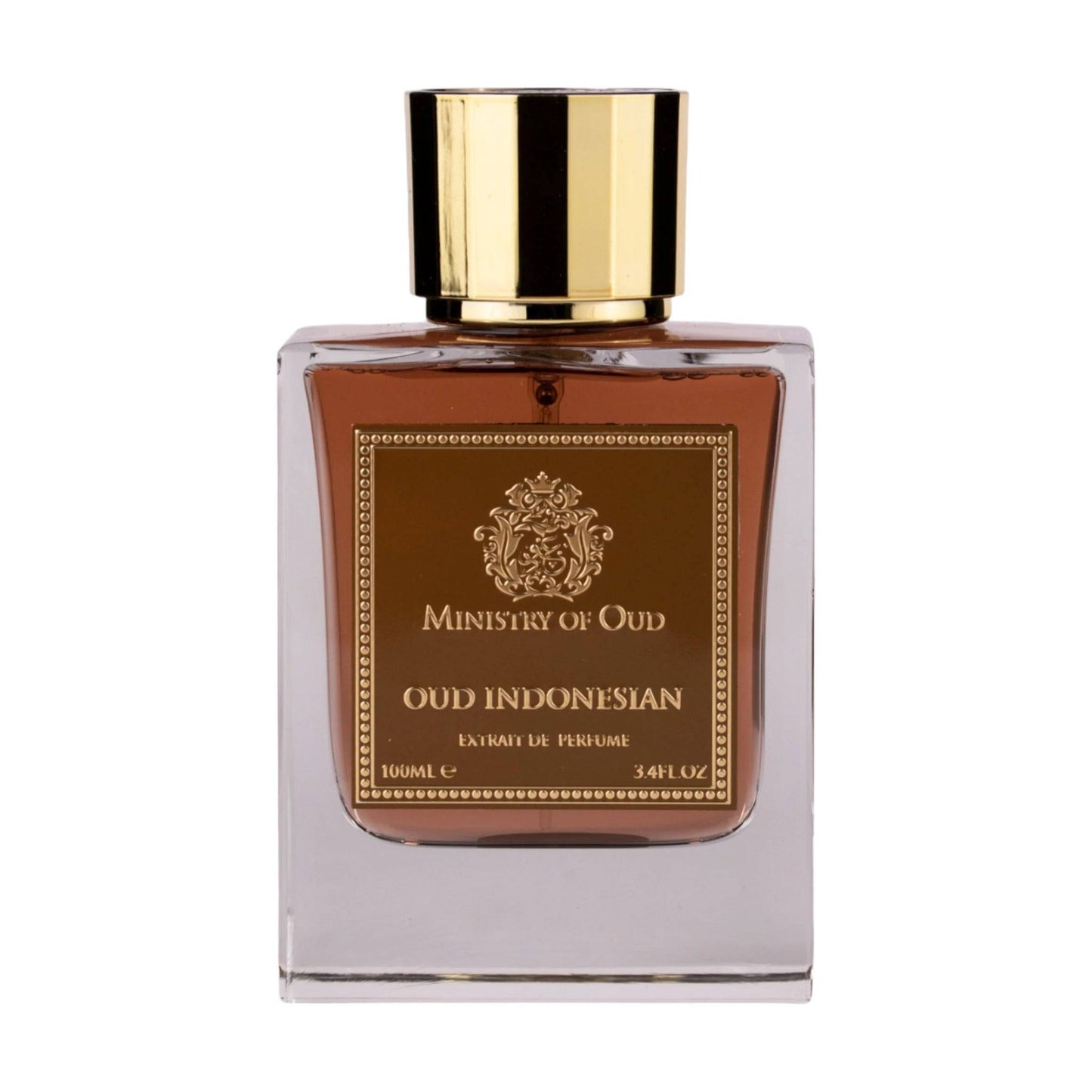 Visual representation of Minister of Oud's fragrance notes - Bergamot, Rose, Patchouli, Oud, and Amber, depicting its rich and enticing aroma.