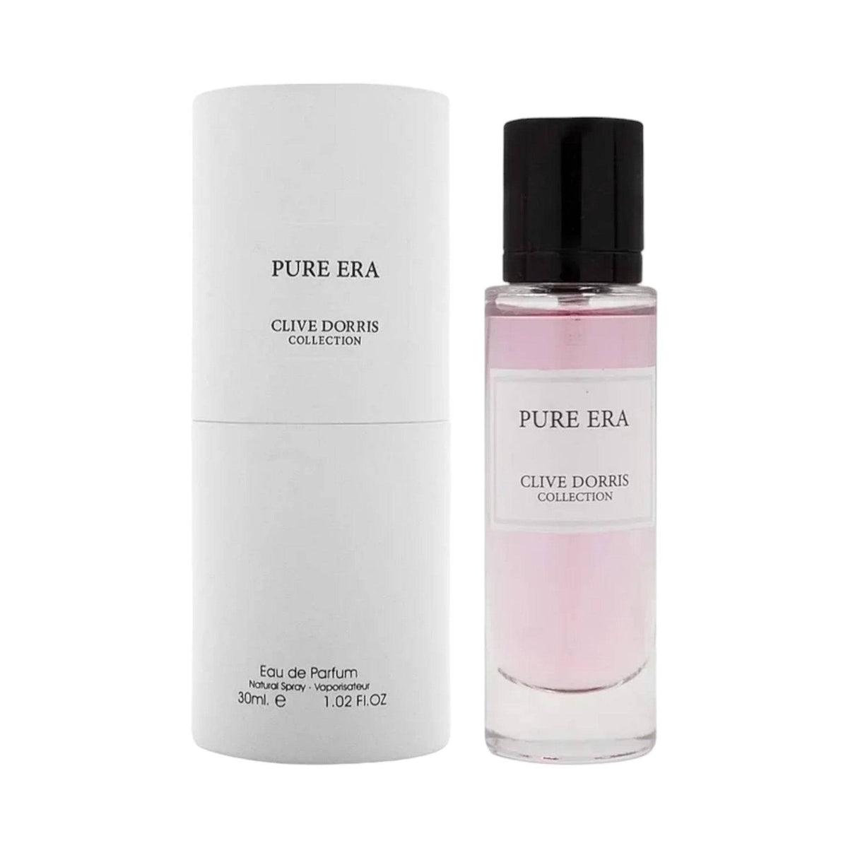 Elegant bottle of Pure Era 30ml EDP by Fragrance World, showcasing its citrusy and fruity essence.