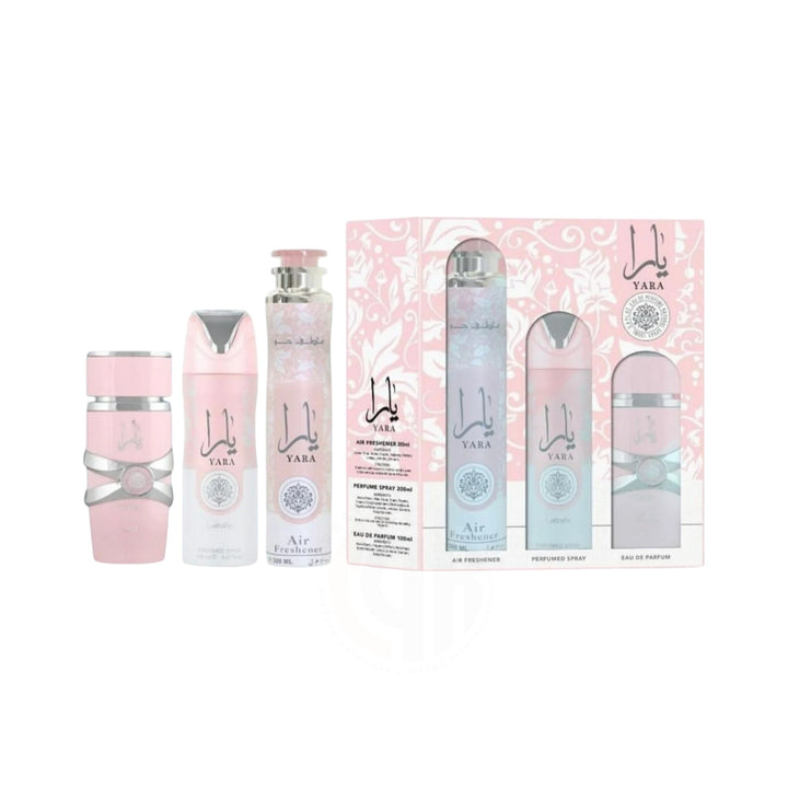 Yara 3pcs Gift Set by Lattafa – Tropical Sweet Fragrance Collection
