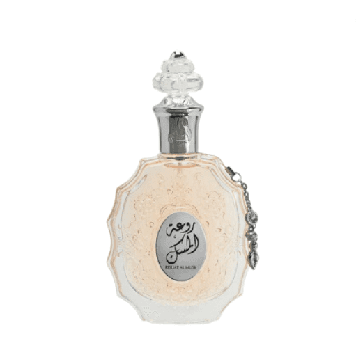 a bottle of perfume on a white background
