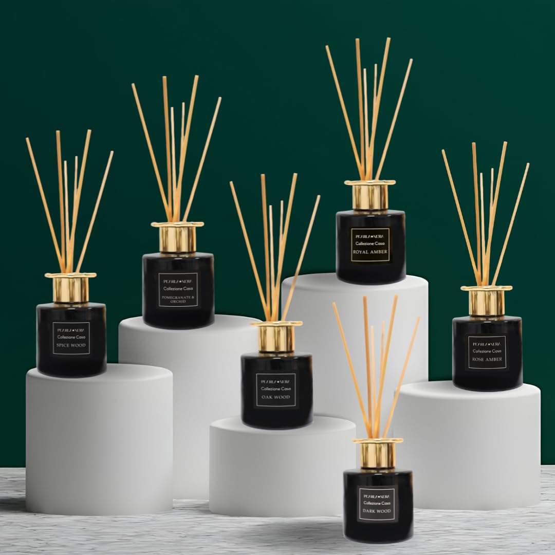 Rose Amber Reed Diffuser by Pearla Nera - 100ml Home Scent - Freshitystore