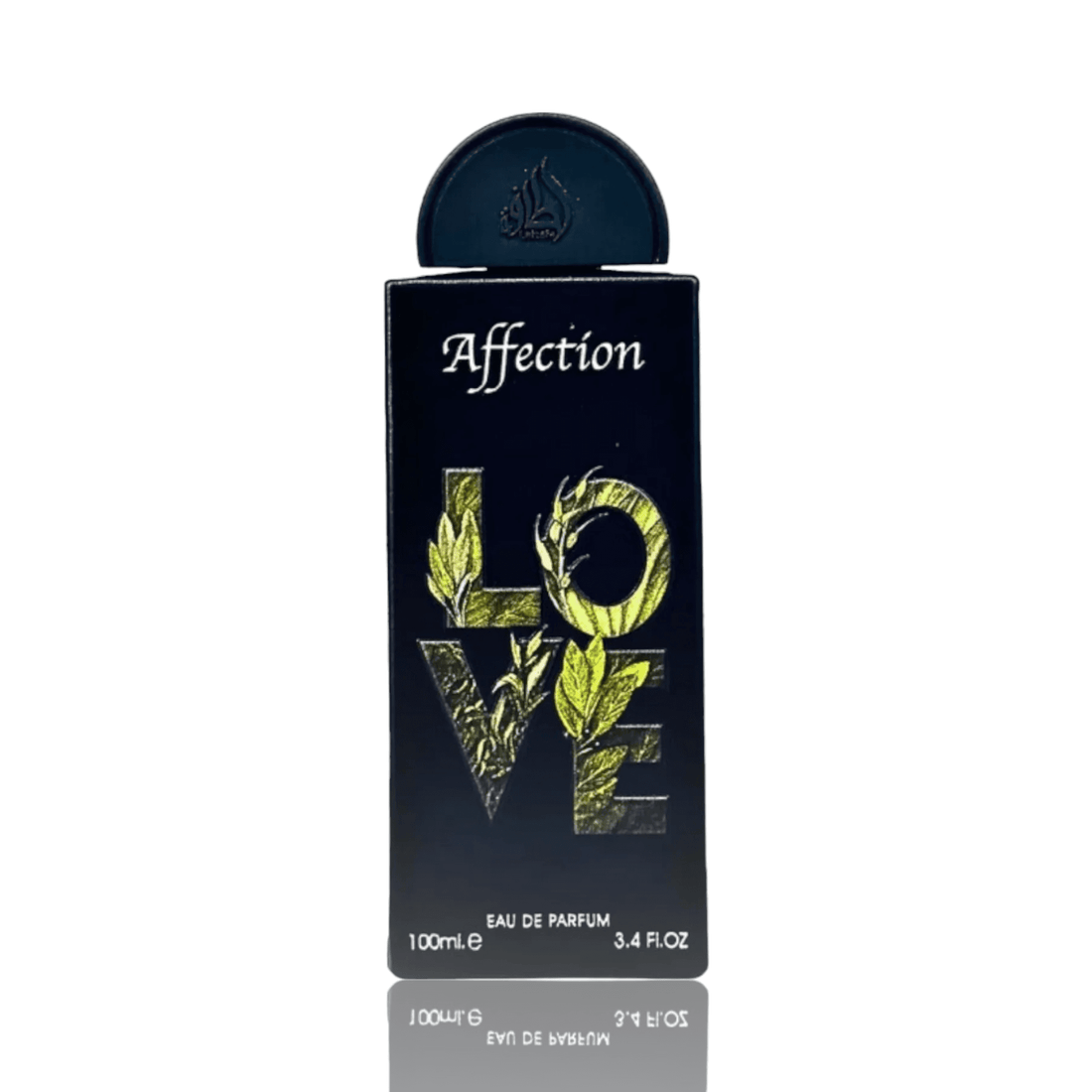 Elegant 100ml bottle of Affection Perfume by Lattafa Pride, showcasing its blend of nutty and floral notes.