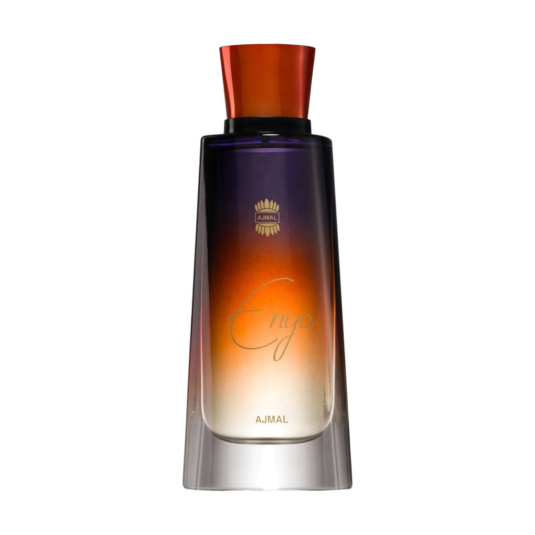 Chic 75ml bottle of Ajmal Enya Eau de Parfum, symbolizing its timeless elegance and natural femininity.