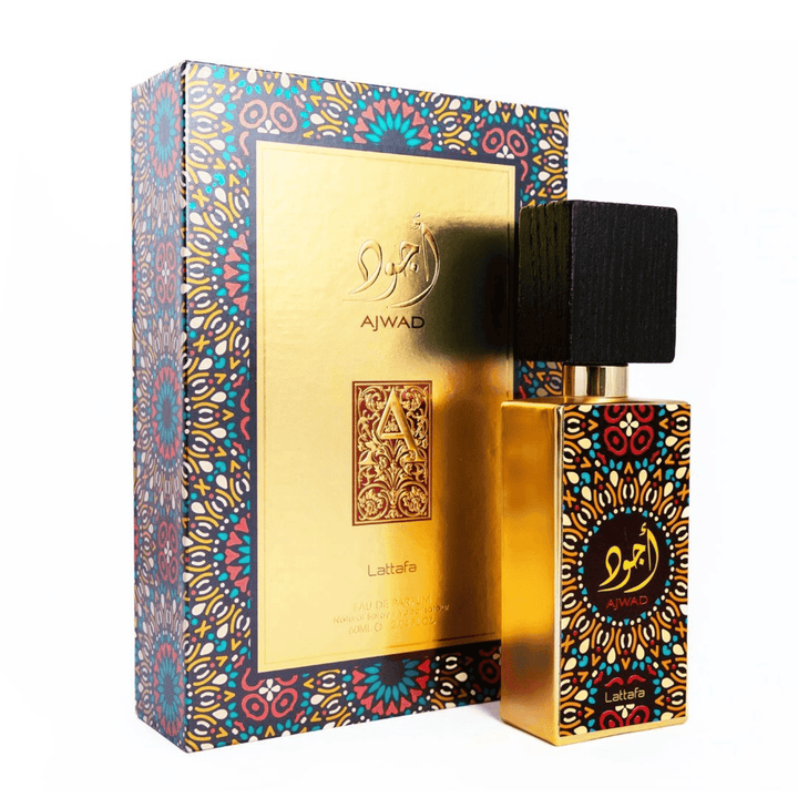 Eye-catching packaging of Lattafa Ajwad perfume