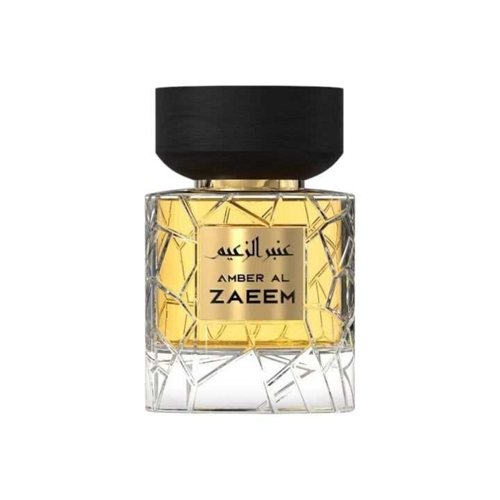 Captivating blend of chypre accord and red fruits, highlighting the top notes of Amber Al Zaeem perfume.