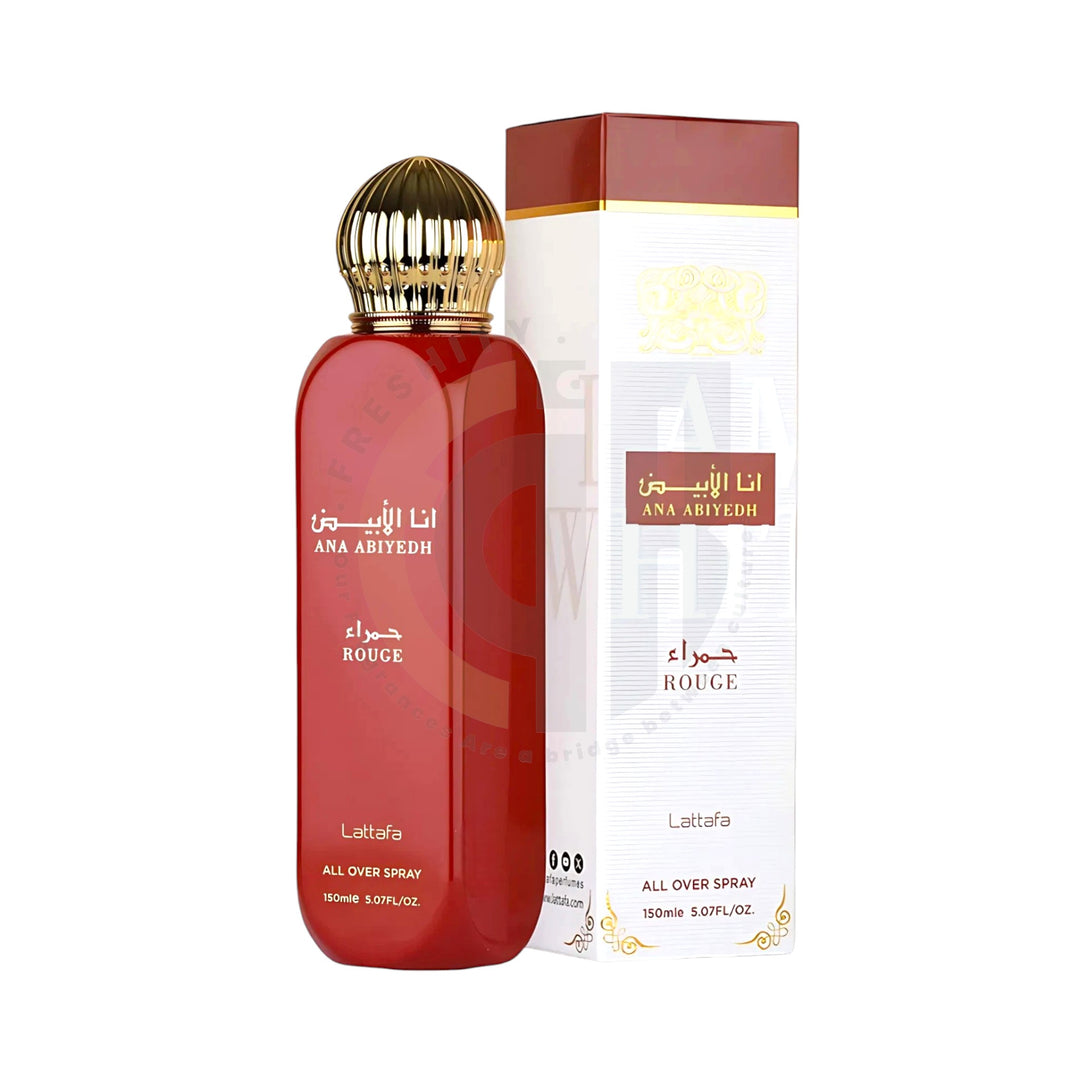 Ana Abiyedh Rouge All Over Spray 150ml by Lattafa – Elegant Body Mist