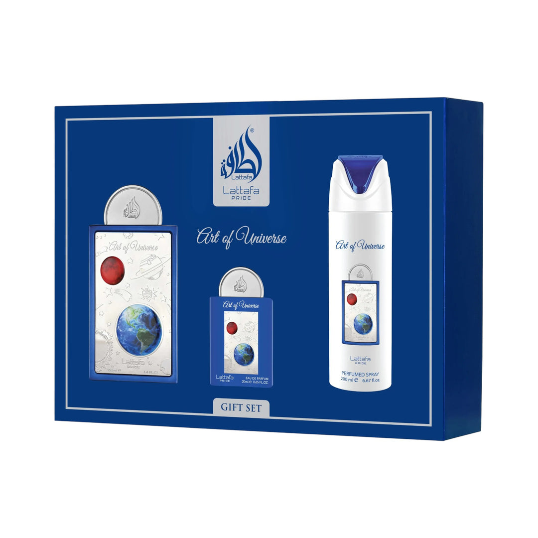 Art of Universe 3pc Gift Set by Lattafa Pride – Citrus Amber Perfume