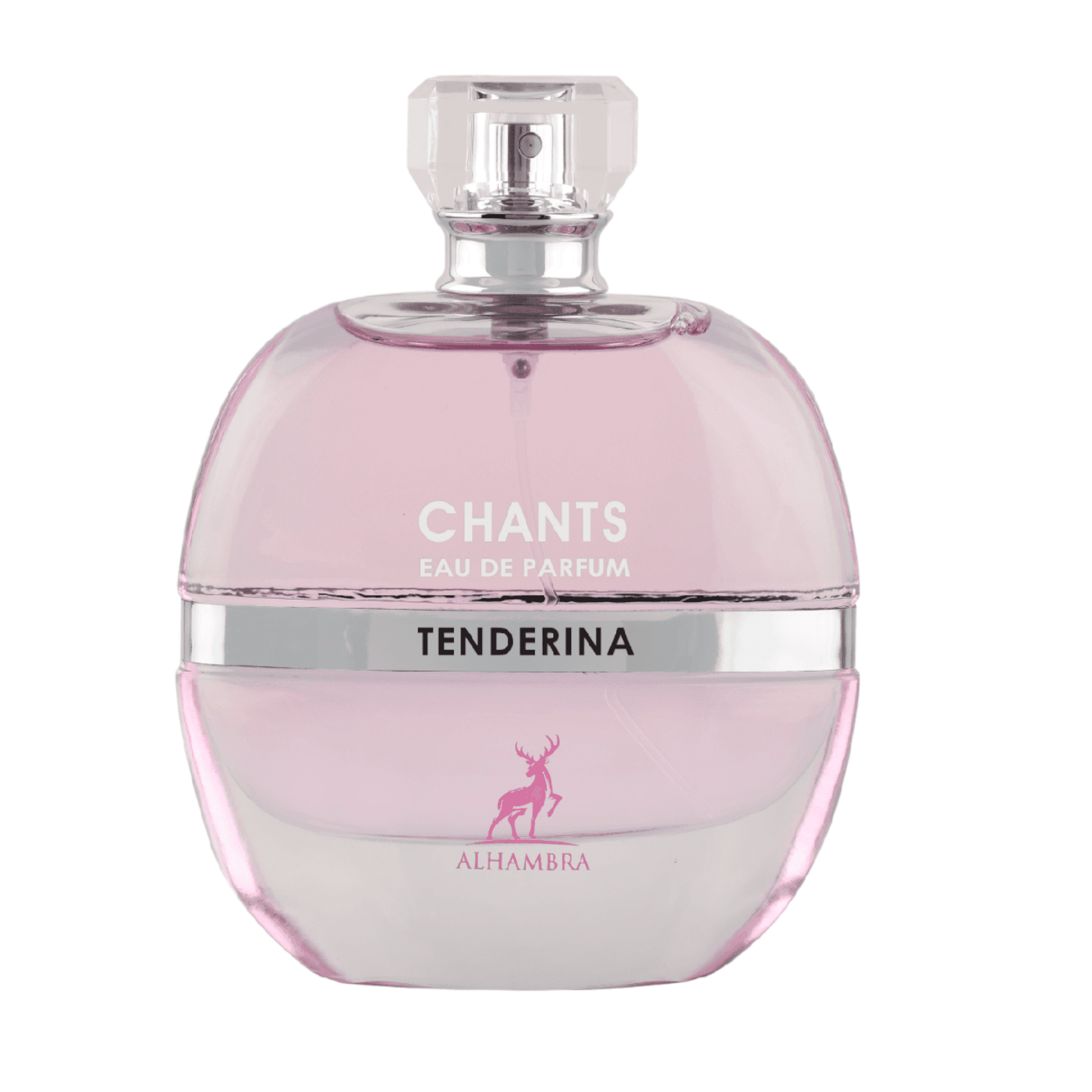 Close-up of Chants Tenderina Perfume bottle, highlighting its luxurious design and the essence of confidence it exudes.
