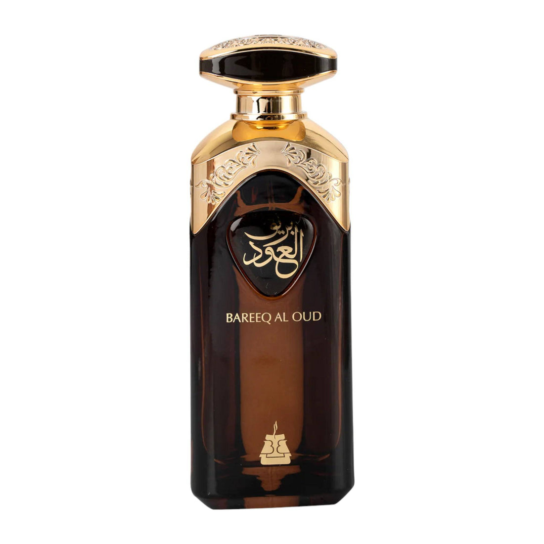 Sophisticated 100ml bottle of Bait Al Bakhoor Bareeq Al Oud Eau De Parfum, representing the unisex appeal and elegant essence of the fragrance.