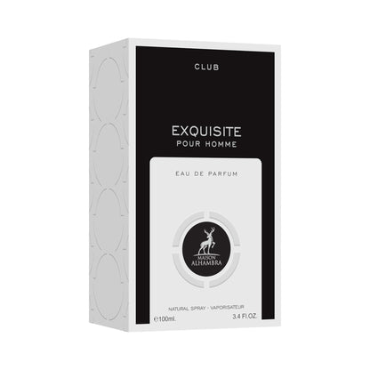 Exquisite Club Pour Homme 100ml EDP by Maison Alhambra – Elegant Masculine Fragrance