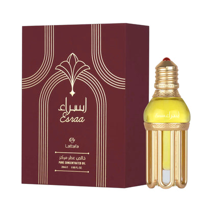 Esraa Pure 20ml Concentrated Oil by Lattafa – Fruity Floral Perfume Oil