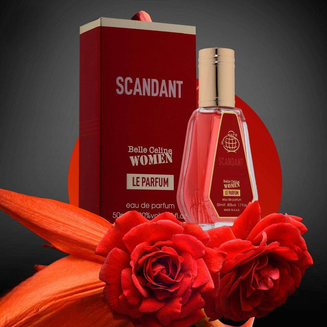 Scandant Belle Celine Women Le Parfum bottle by Fragrance World, encapsulating feminine elegance in 50ml.