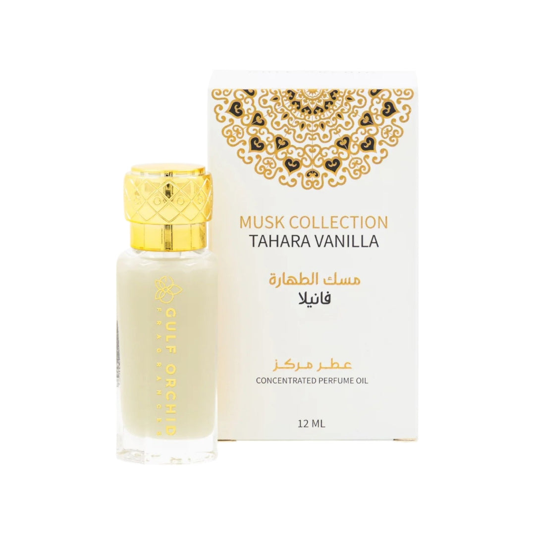 Musk Tahara Vanilla Perfume Oil 12ml by Gulf Orchid – Elegant Floral Musky Scent