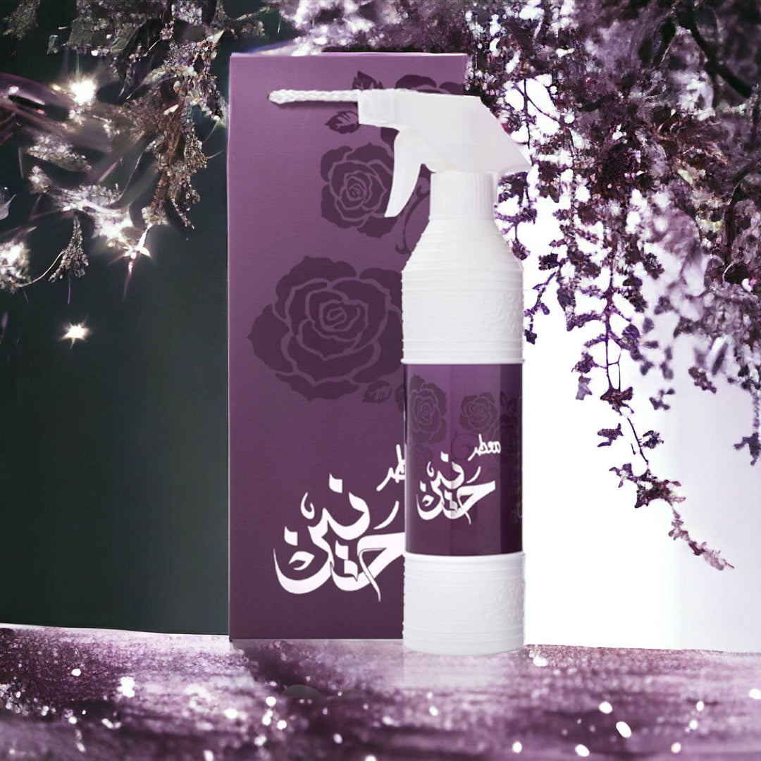 500ml bottle of Haneen Air Freshener by Oud Lover, infused with Taif rose extract for a refreshing and long-lasting scent.