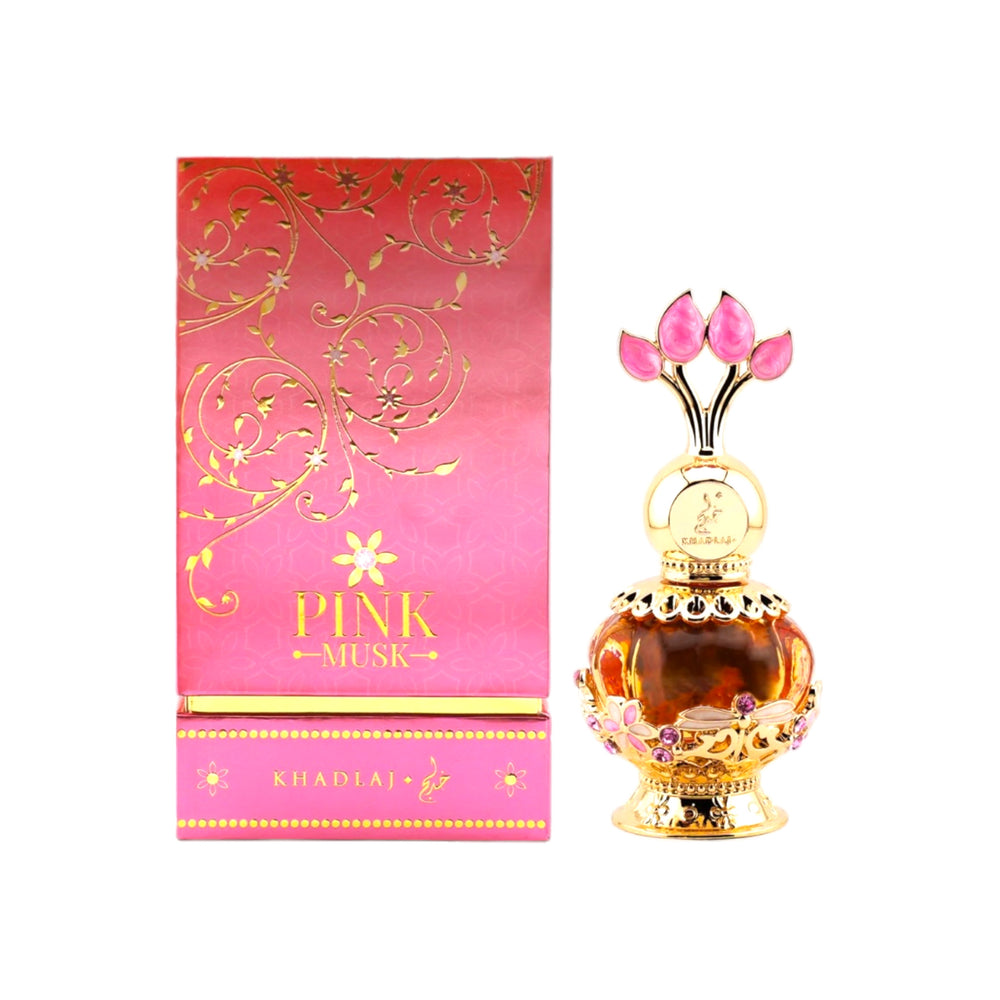 Pink Musk Concentrated Perfume Oil 20ml by Khadlaj in Luxurious Packaging