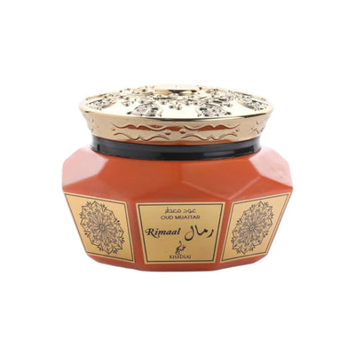 Oud Muattar Rimaal 40GM Bakhoor by Khadlaj in elegant packaging