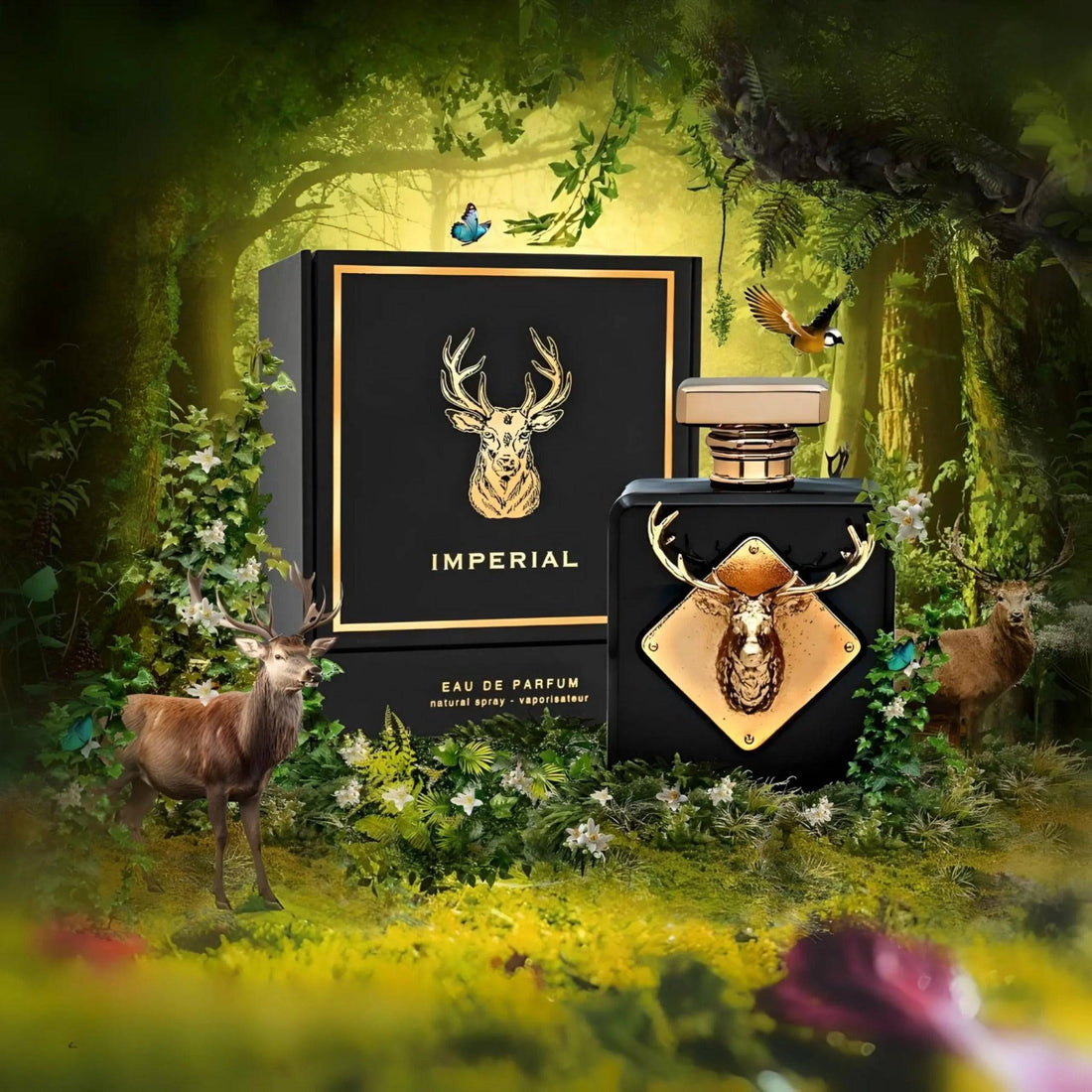 Regal 100ml bottle of Imperial EDP by Fragrance World, symbolizing its luxurious and commanding scent profile.
