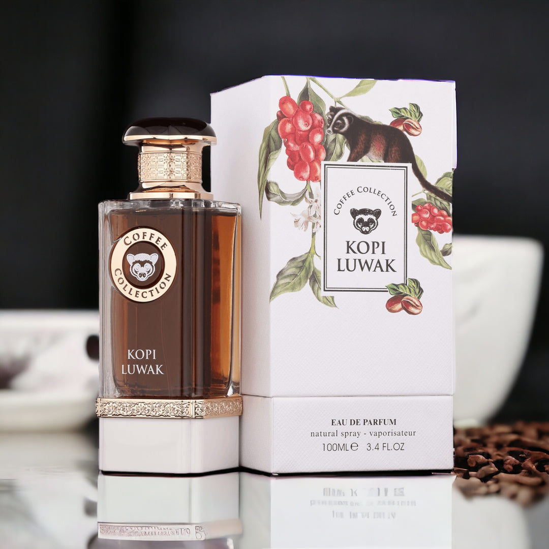 Kopi Luwak Perfume Box and Bottle - Coffee Collection