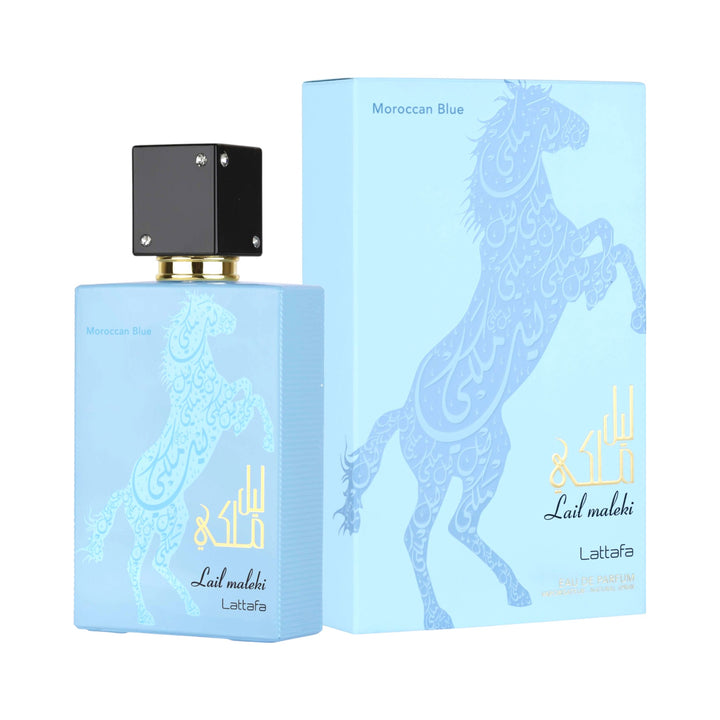 Lail Maleki Moroccan Blue 100ml EDP by Lattafa – Exotic Spicy & Woody Fragrance