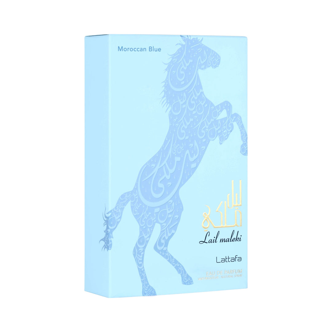 Lail Maleki Moroccan Blue 100ml EDP by Lattafa – Exotic Spicy & Woody Fragrance