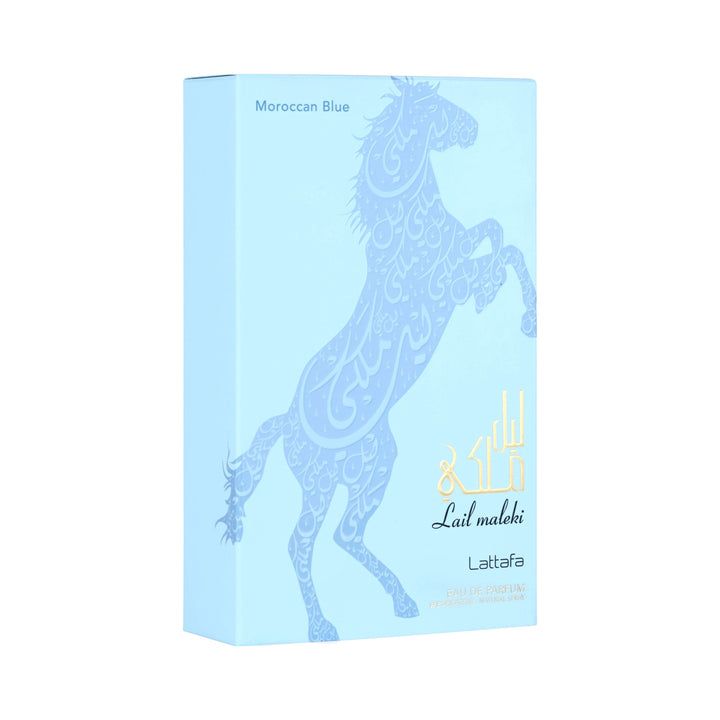 Lail Maleki Moroccan Blue 100ml EDP by Lattafa – Exotic Spicy & Woody Fragrance