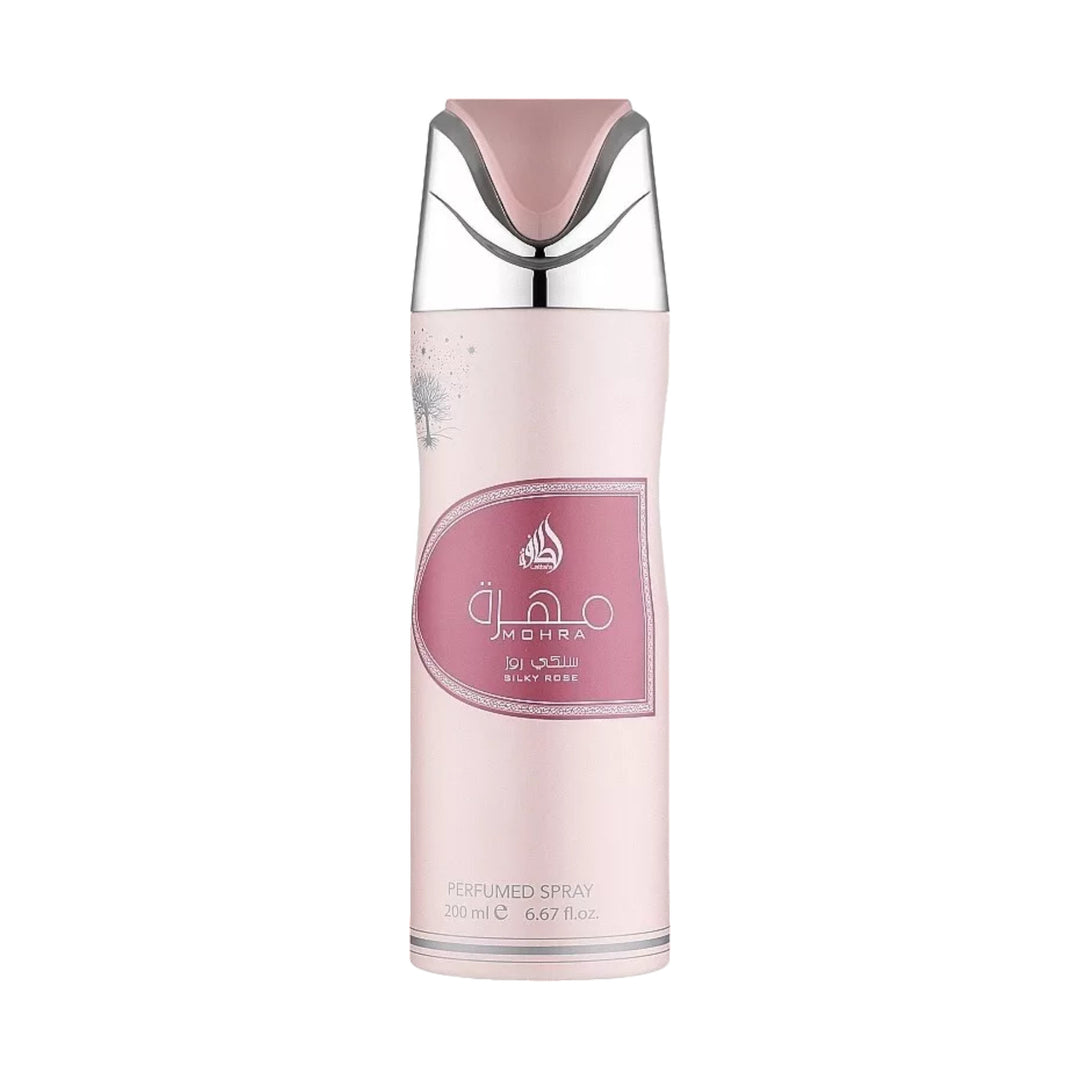 Mohra Silky Rose Perfumed Body Spray Deodorant 200ml by Lattafa