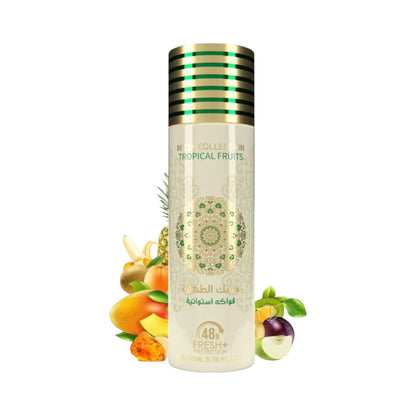 Musk Tahara Tropical Fruits Perfume Body Spray 200ml by Gulf Orchid – Exotic Musky Floral Fragrance