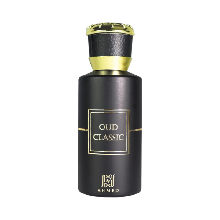 Oud Classic EDP 50ml By Ahmed Al Maghribi – Luxurious Black and Gold Bottle