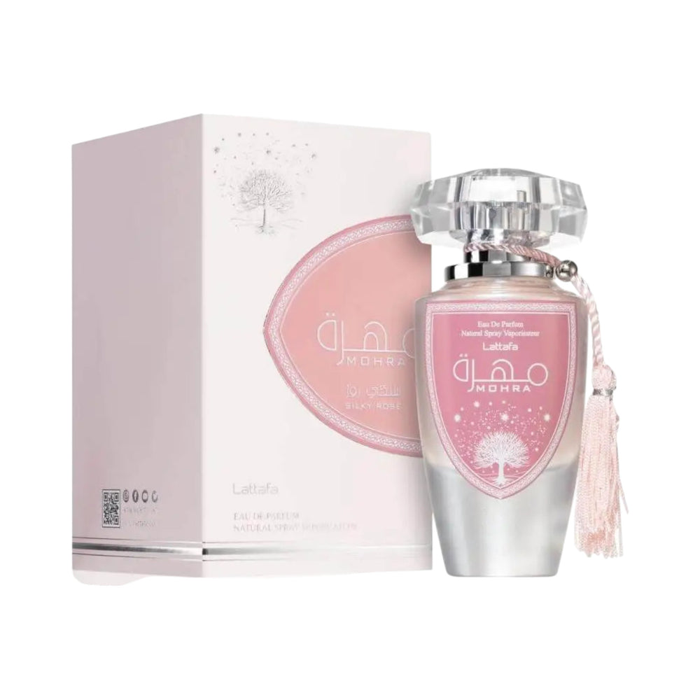 Mohra Silky Rose 100ml EDP By Lattafa – Elegant Perfume Bottle