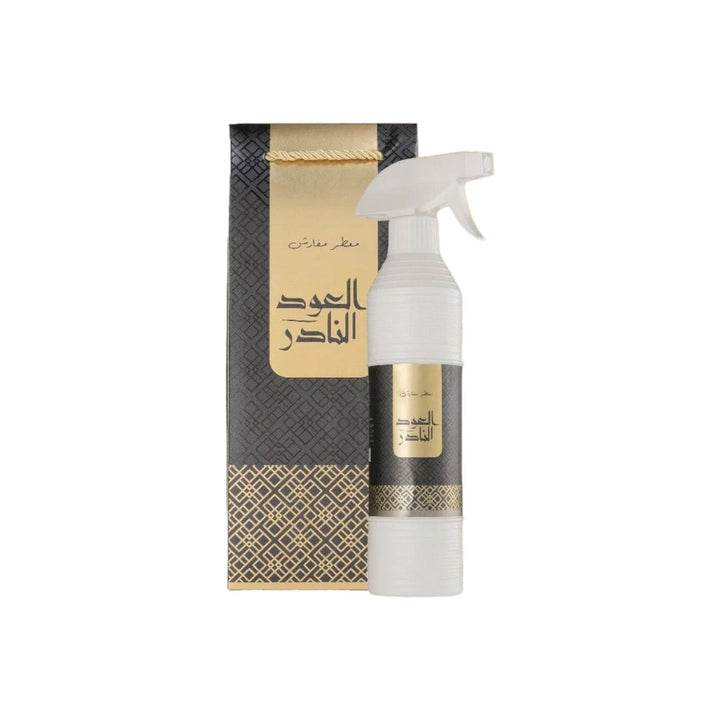 Image of Al Oud Al Naadir Freshener 500ml, showcasing its exotic and luxurious blend of oriental, floral, woody, and amber scents in an eco-friendly formulation.