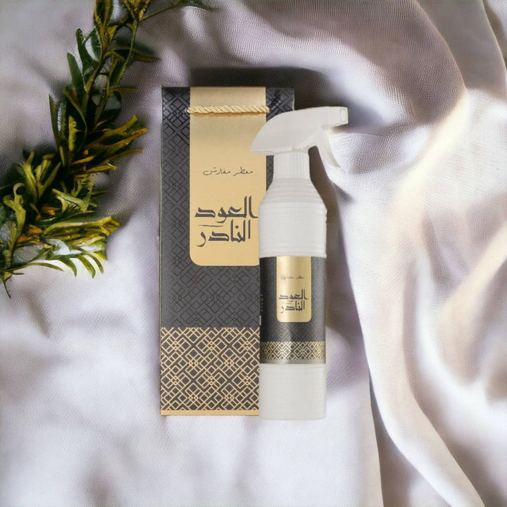 Image of Al Oud Al Naadir Freshener 500ml, showcasing its exotic and luxurious blend of oriental, floral, woody, and amber scents in an eco-friendly formulation.