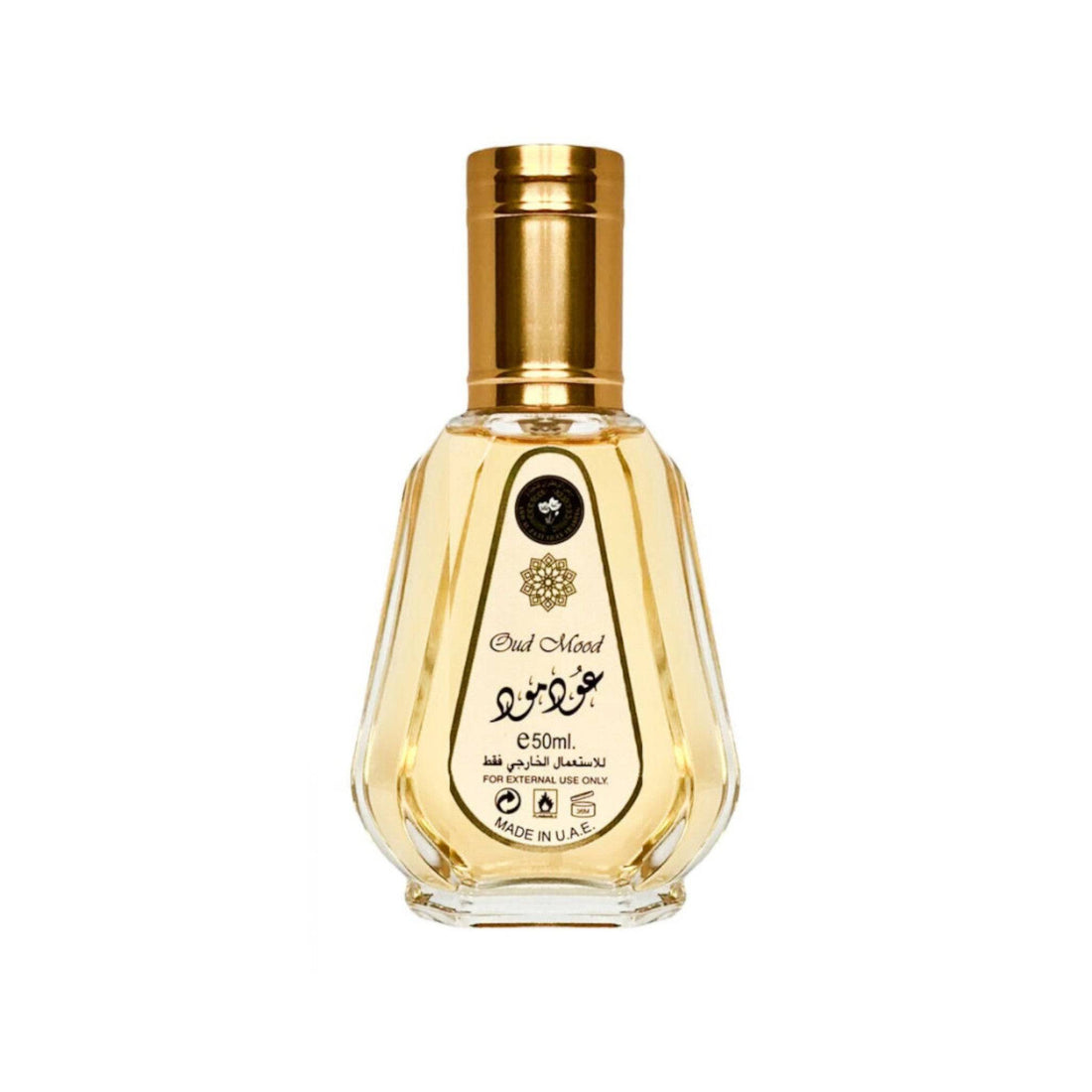 Oud Mood 50ml Eau de Parfum by Ard Al Zaafaran in a sleek bottle, showcasing its luxurious oriental woody fragrance.