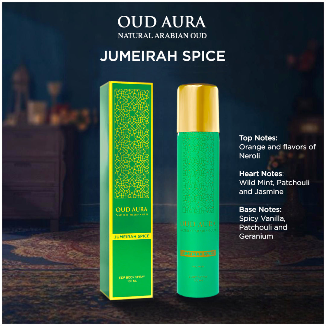 Jumairah Spice Body Spray 100ml EDP By Oud Aura