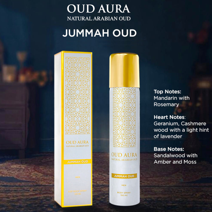 Elegant Jummah Oud Fragrance with Mandarin and Sandalwood