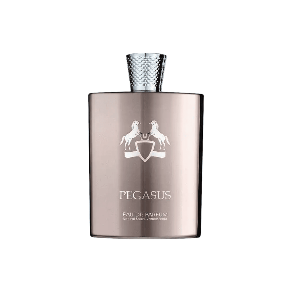 Close-up view of Pegasus perfume, highlighting the luxurious blend of bergamot, lavender, and sandalwood.