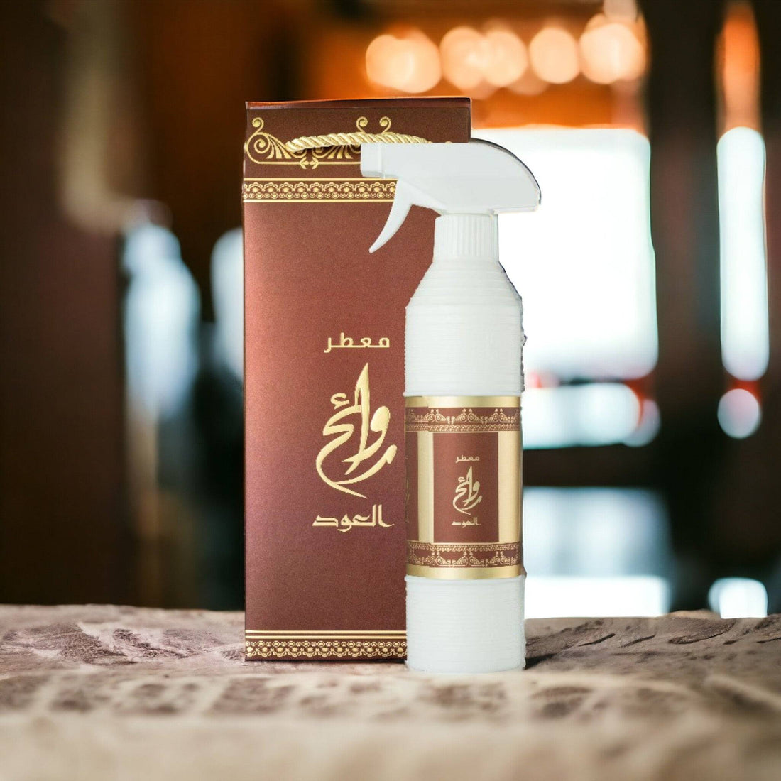 500ml Rawaieh Al Oud Air Freshener bottle from Oud Lover store, showcasing its luxurious Arabian oud scents.