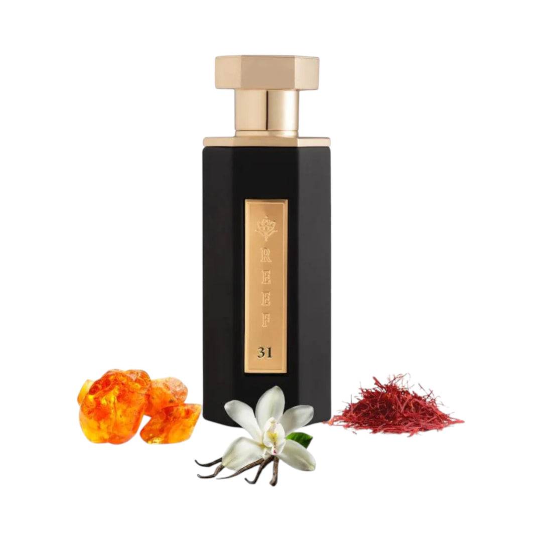 Reef 31 100ml Eau De Parfum by Reef – Amber Vanilla Saffron Perfume