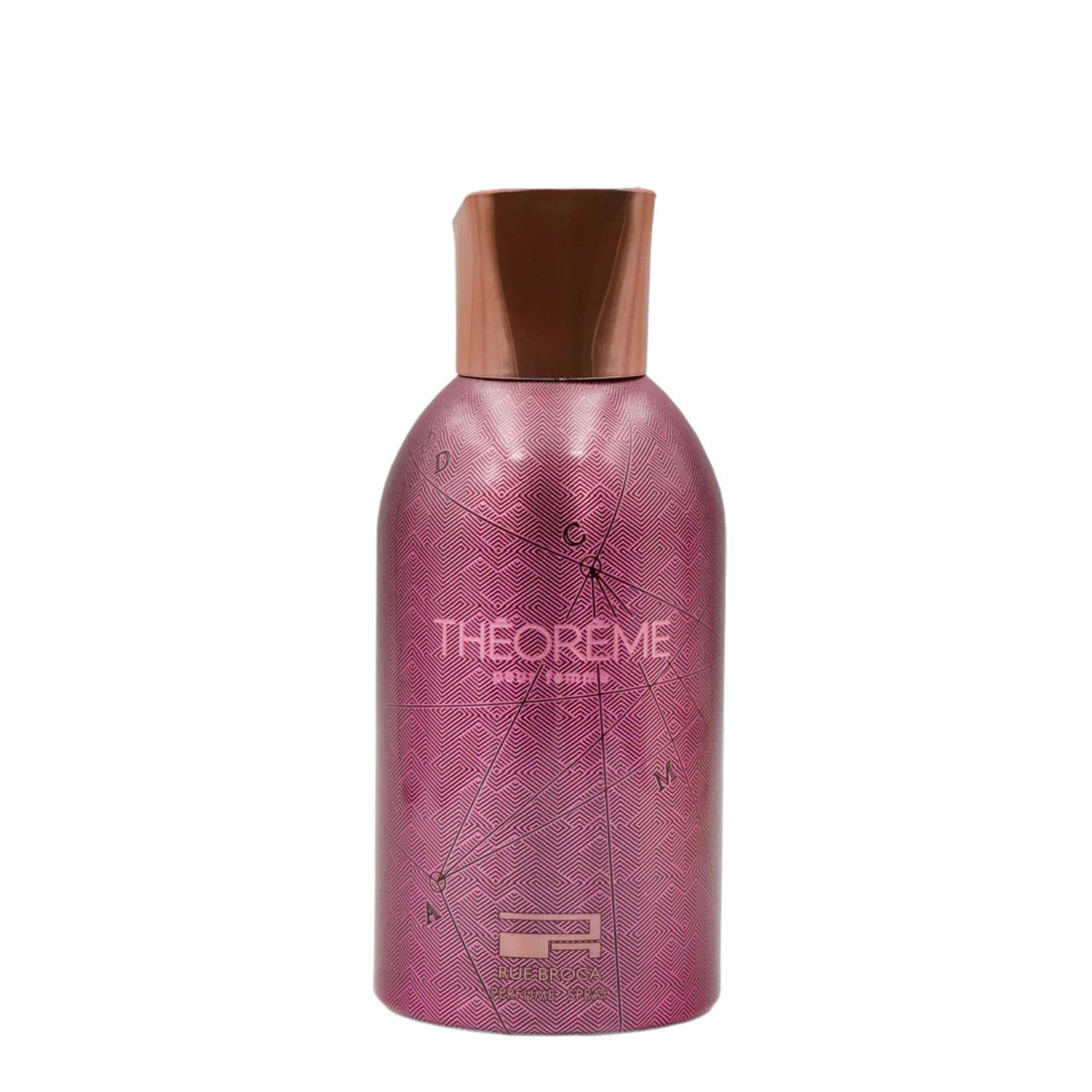 Elegant 250ml bottle of Rue Broca Theoremme Pink Deodorant, showcasing its stylish design and soft pink hue.