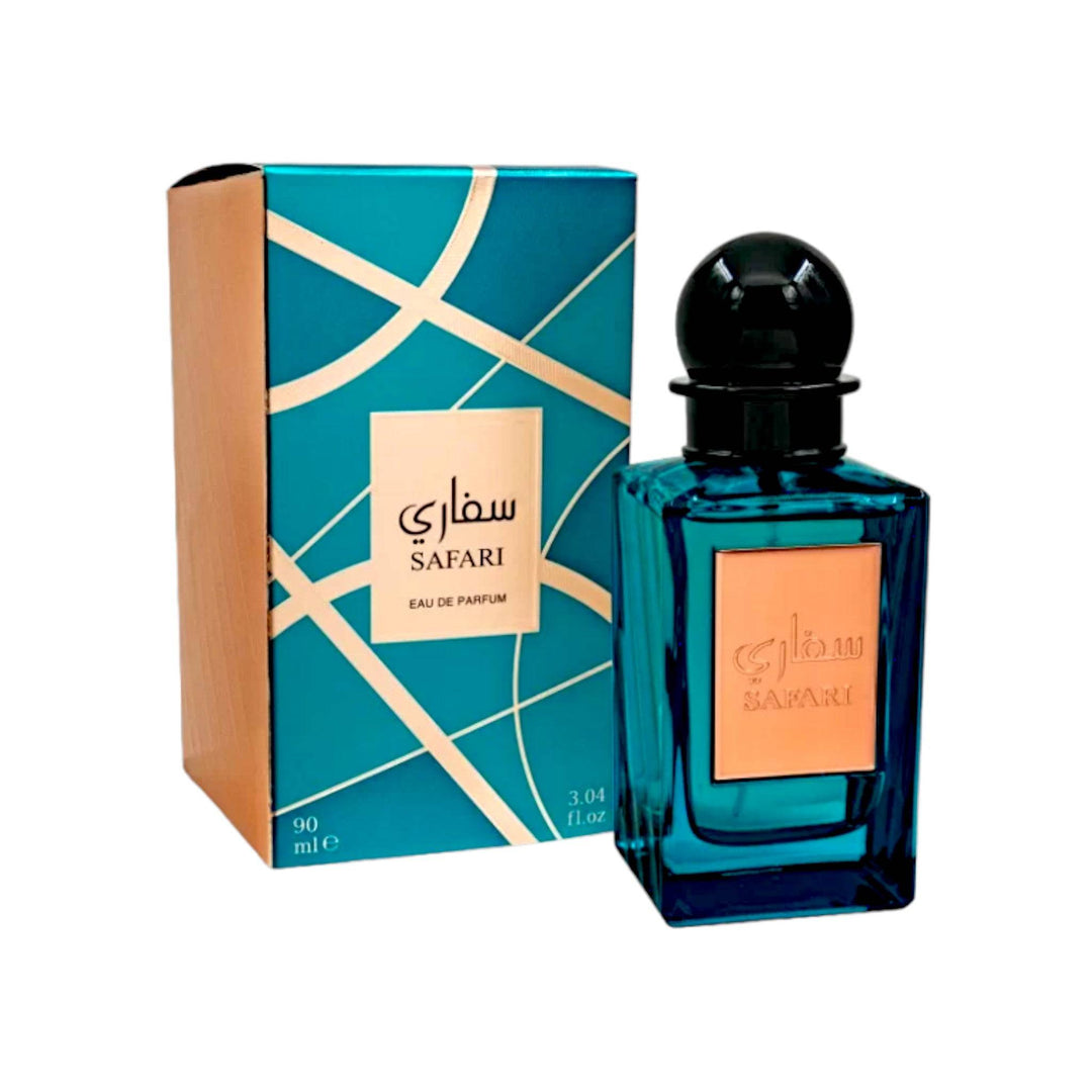 Safari Scent 90ml Eau De Parfum by Fragrance World, embodying adventure and vitality.