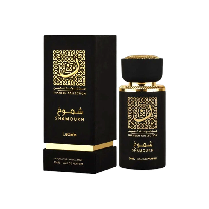 Shamoukh Thameen Collection 30ml EDP by Lattafa - Oriental Woody Perfume