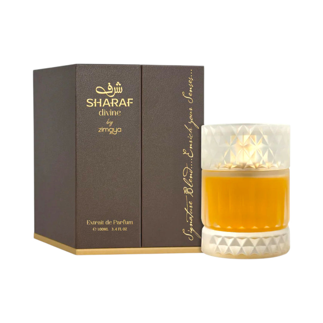 Sharaf Divine 100ml Extrait de Parfum by Zimaya – Amber Gourmand Perfume