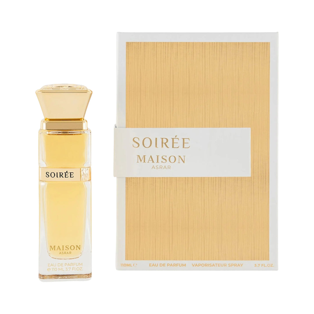Soirée 110ml EDP by Maison Asrar – Sweet Amber Floral Perfume