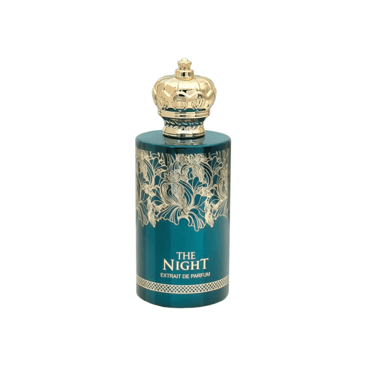 Bottle of The Night Extrait De Parfum by FA Paris Niche, embodying the mystery and allure of the night with oud and rose notes.