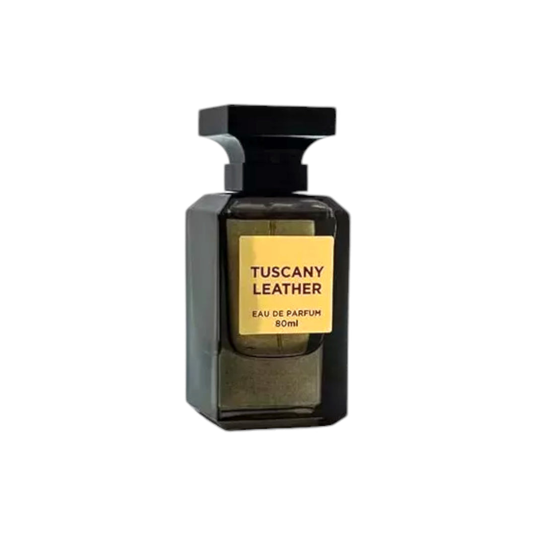 Tuscany Leather Perfume 80ml by Fragrance World - Bold Leather Scent