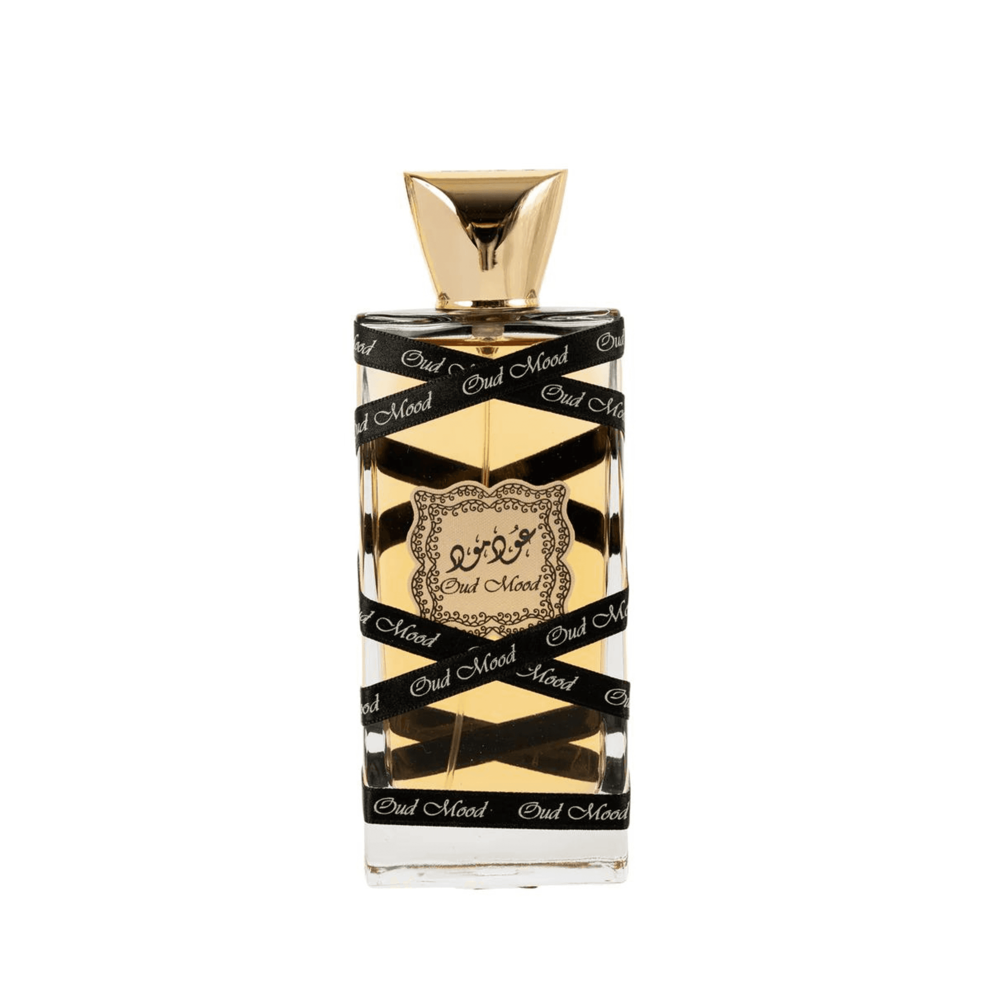 a bottle of perfume on a white background