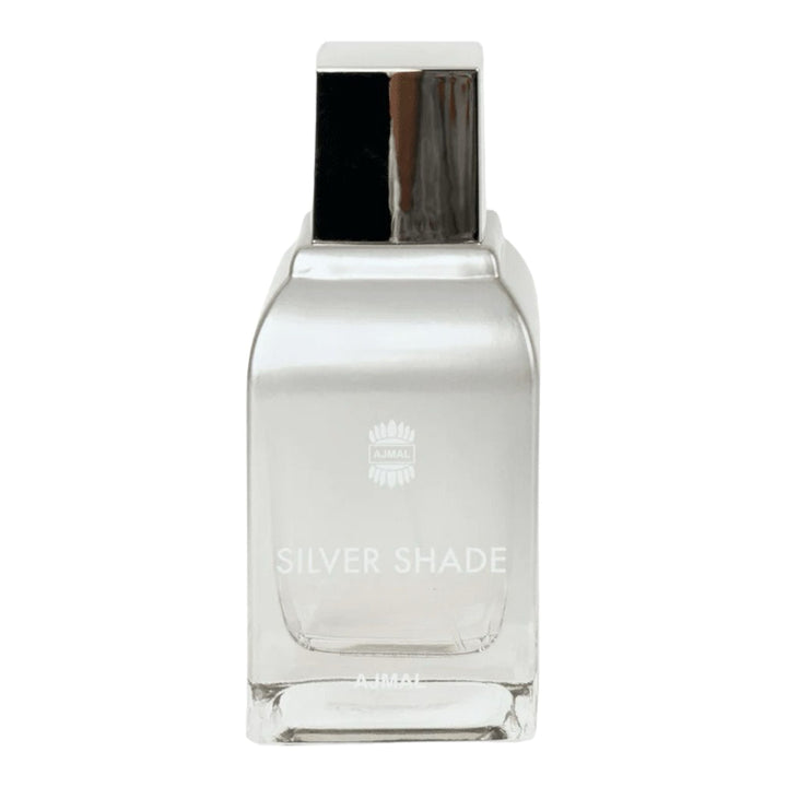 Image of Ajmal Silver Shade Eau de Parfum 100ml bottle, known for its invigorating blend of fresh, floral, and woody scents.