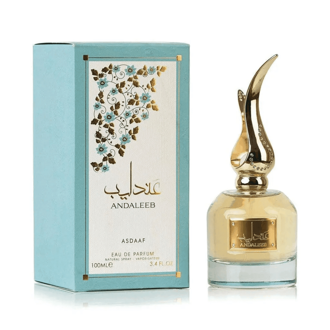 a bottle of perfume sitting next to a box